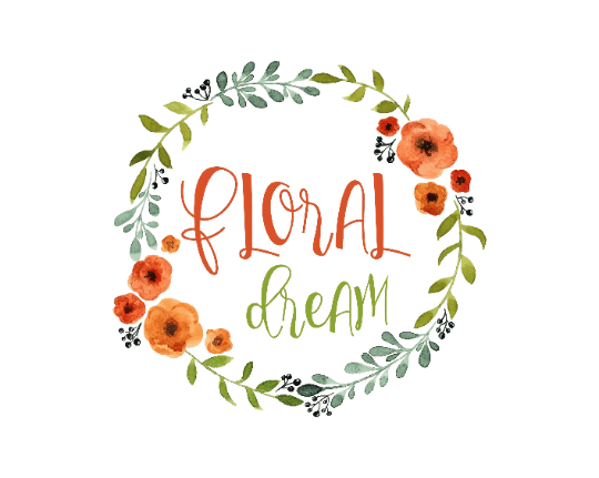 Flower Wreath Logo Design