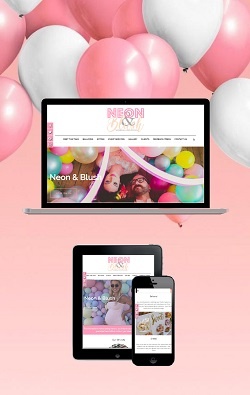 Neon & blush Website Design Portfolio