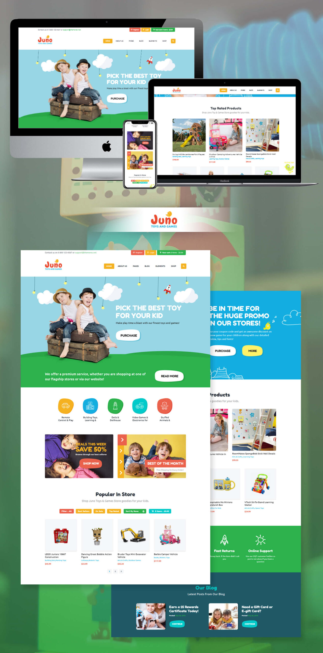 Kids & Toys Website Design - Blossom Web Studio